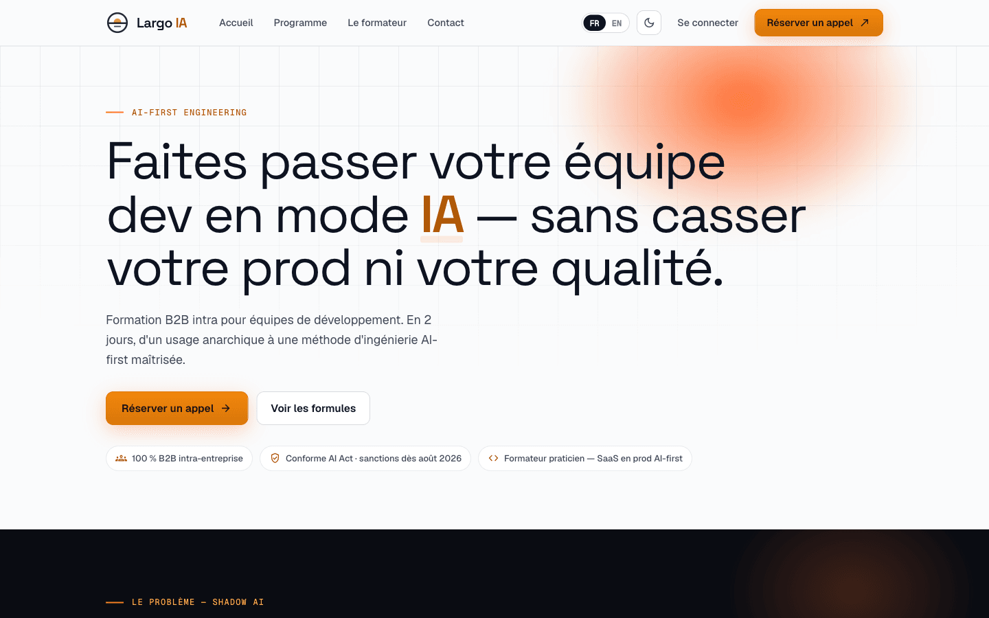 Aperçu du site Largo IA