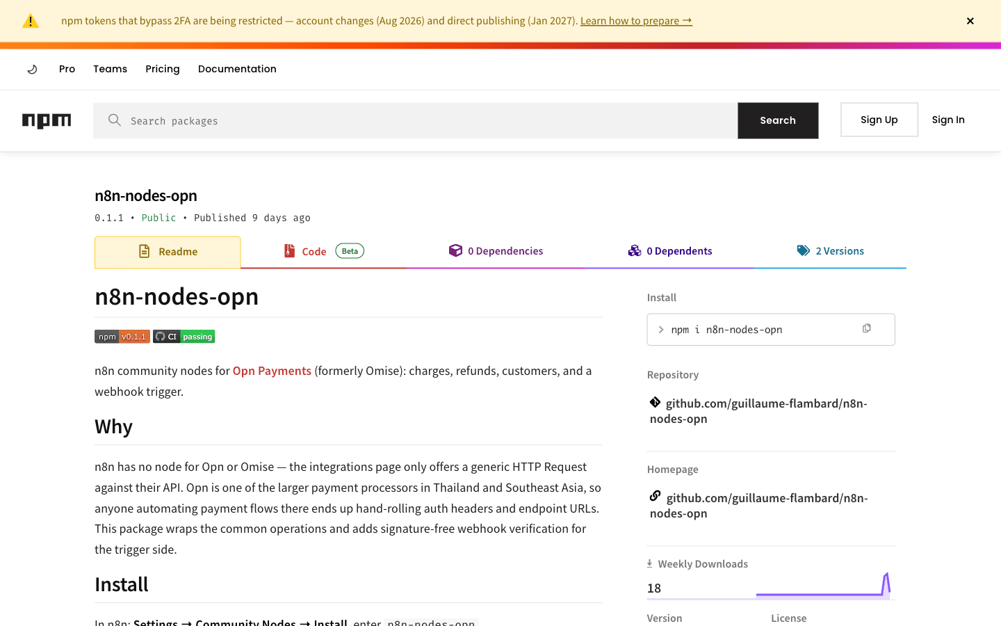 Aperçu du site n8n-nodes-opn